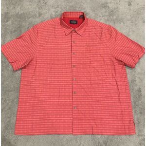 Nat Nast Coral Striped Button Down Shirt